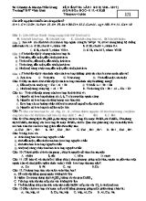 2 Đề kiểm tra lần 1 học kỳ 2 môn Hóa học Lớp 12 - Năm học 2016-2017 - Trường THPT Vĩnh Bình